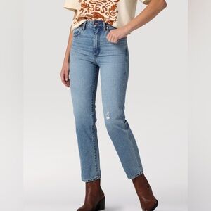 wrangler urban outfitters wild west 603 high rise straight leg jeans